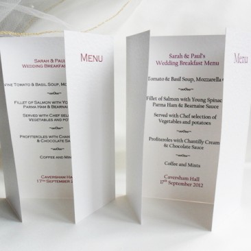 Gatefold Menu Cards