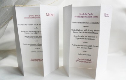Gatefold Menu Cards