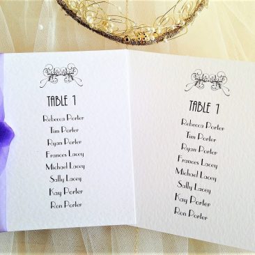 Art Deco Square Table Plan Cards