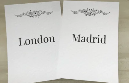 Motif Table Name and Table Number Cards