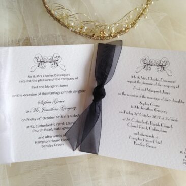 Art Deco Square Wedding Invitations