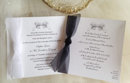 Art Deco Square Wedding Invitations