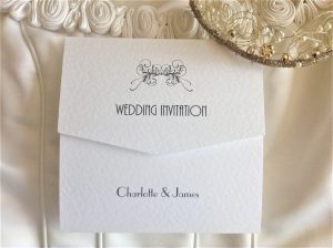 Art Deco Tri Fold Wedding Invitations