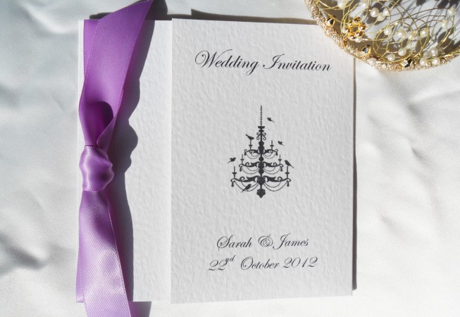 Chandelier Square Gatefold Wedding Invitations