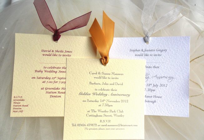 Chantilly Wedding Anniversary Invitations