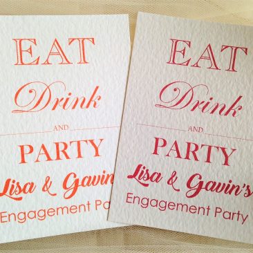 Eat Drink and Party Postcard Invitations