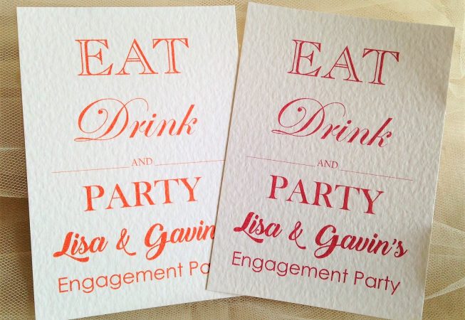 Eat Drink and Party Postcard Invitations