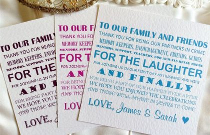 Family and Friends Thank You Cards