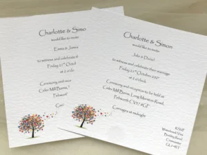 Love Tree Square Invitations