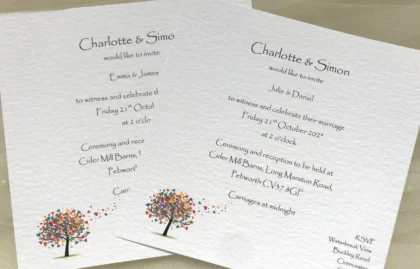 Love Tree Square Invitations