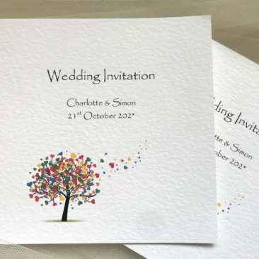Love Tree Centre Fold Invitations