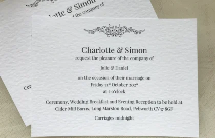 Motif Wedding Invitations