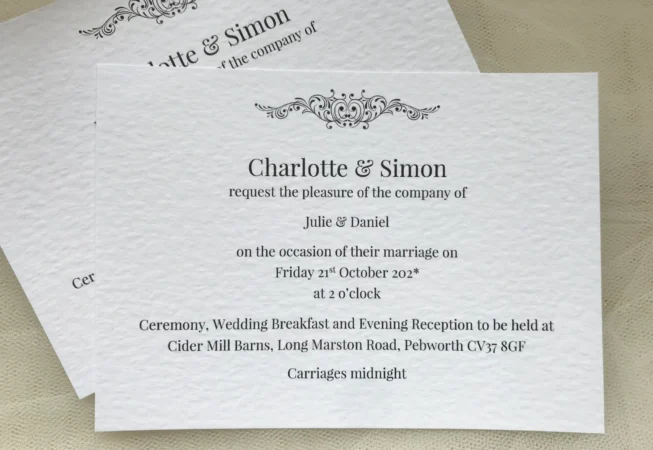 Motif Postcard Wedding Invitations