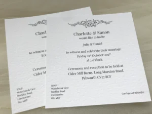 Motif Square Wedding Invitations