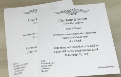 Motif Square Wedding Invitations