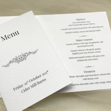 Motif Menu Booklets