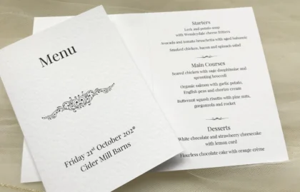 Motif Menu Booklets