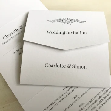 Motif Tri Fold Wedding Invitations