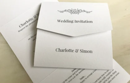 Motif Tri Fold Wedding Invitations