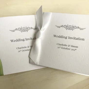 Motif Centre Fold Wedding Invitations