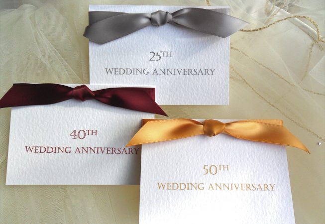 Top Ribbon Wedding Anniversary Invitations