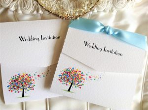 Love Tree Tri Fold Wedding Invitations