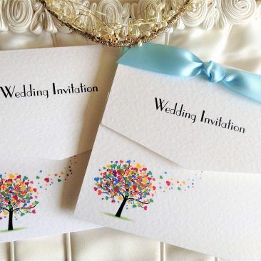 Love Tree Tri Fold Wedding Invitations