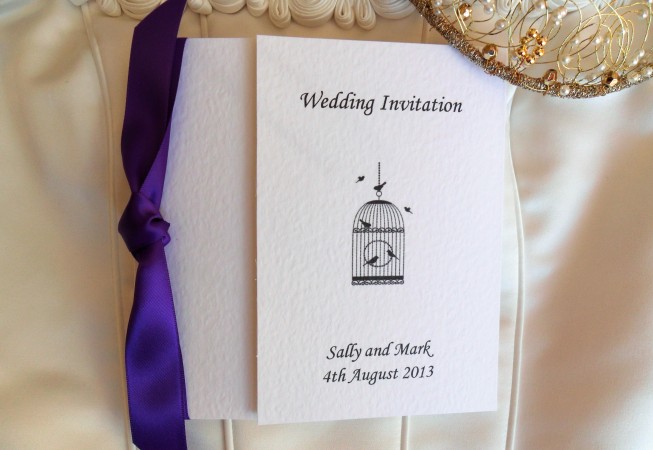 Vintage Birdcage Square Gatefold Wedding Invitations