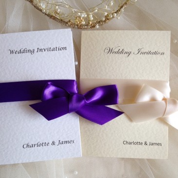 Wrap Ribbon Wedding Invitations