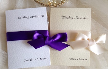 Wrap Ribbon Wedding Invitations
