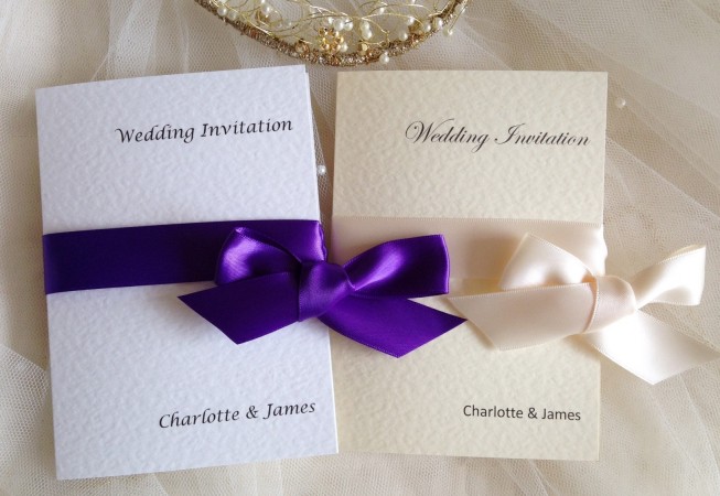 Wrap Ribbon Wedding Invitations