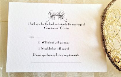 Art Deco RSVP Cards and Envelopes