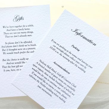 Plain Guest Information Cards