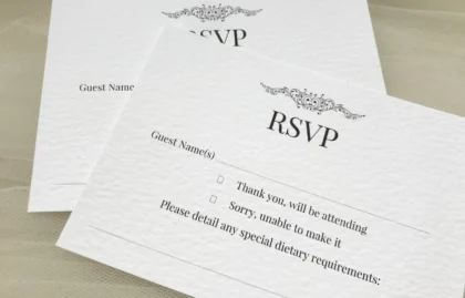 Motif RSVP Postcard