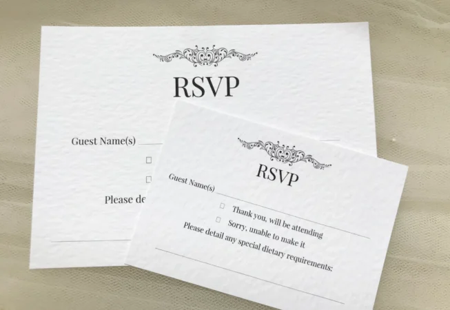 Motif RSVP Cards and Envelopes