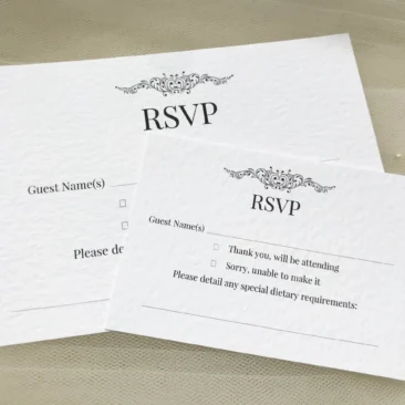 Motif RSVP Cards and Envelopes