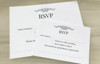 Motif RSVP Cards and Envelopes