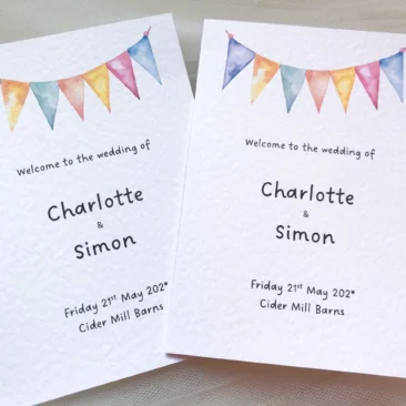 Summer Bunting Order of Service Books