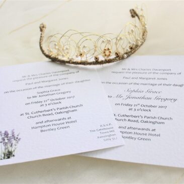 Lavender Square Wedding Invitations