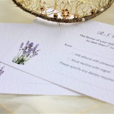 Lavender RSVP Cards and Envelopes