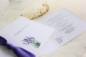 Lavender Centre Fold Invitations