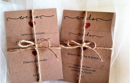 ‘We Do’ Rustic Wedding Invitations