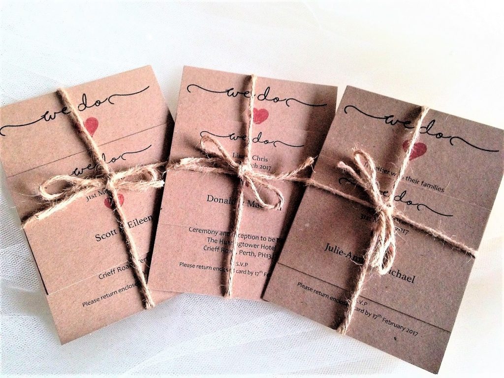 'We Do' Rustic Wedding Invitations