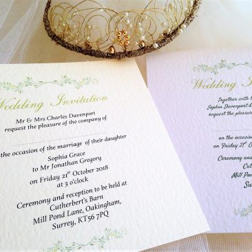 Woodland Wedding Invitations – Flat Square