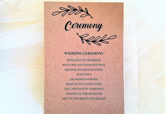 Wreath Ceremony Cards