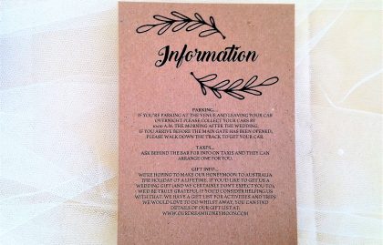 Wreath Guest Information Cards