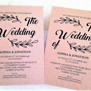Wreath Wedding Invitations