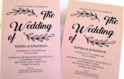 Wreath Wedding Invitations