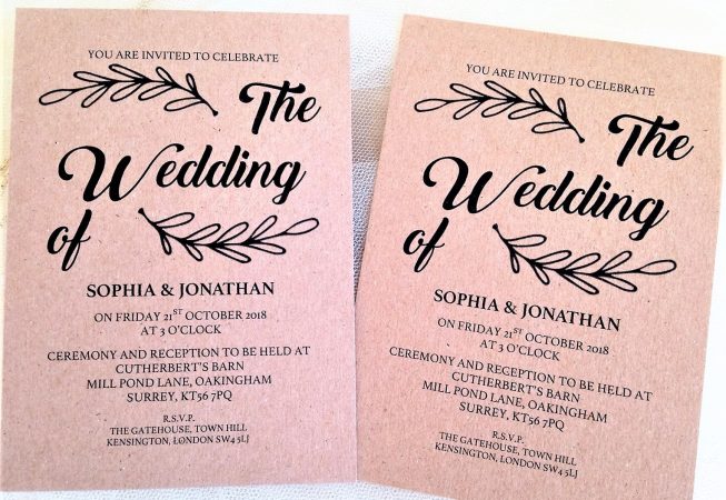 Wreath Wedding Invitations