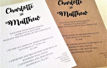 Bride and Grooms Names